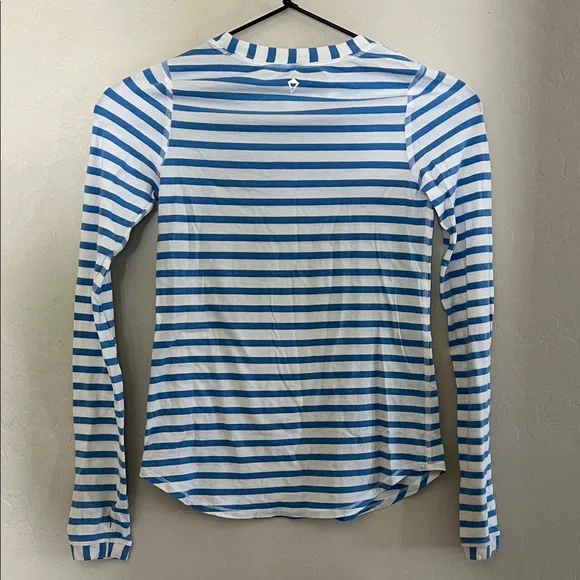 Ivivva Blue and White Striped Long Sleeve Top - Picture 4 of 4